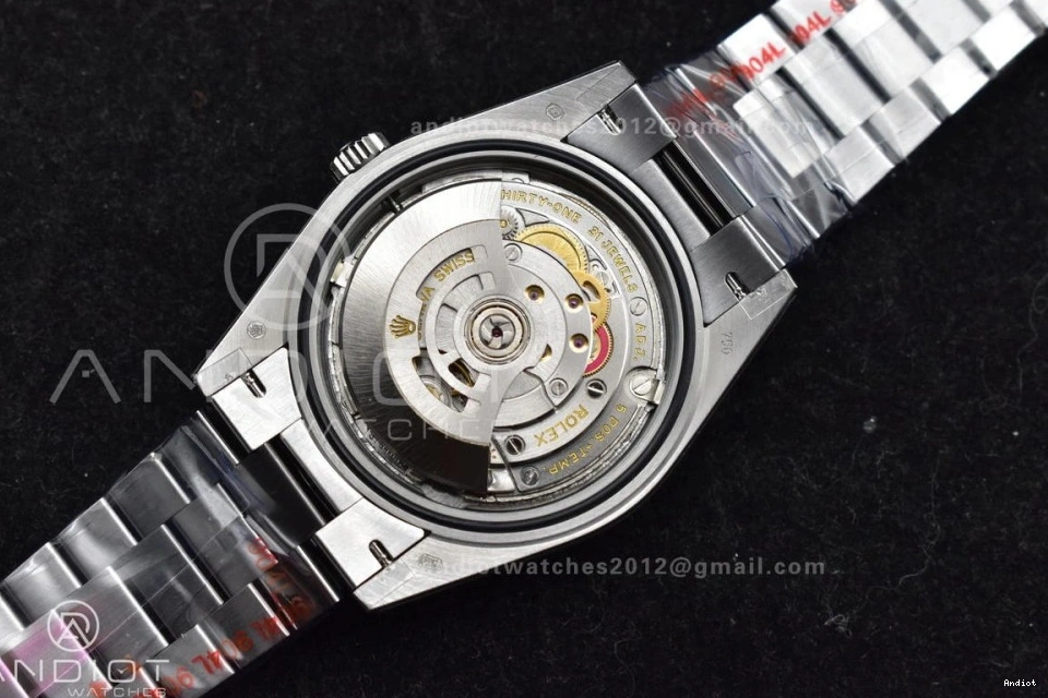 V4 DayDate Weighted Roman President Steel GMF 40 Tungsten Bracelet Markers Dial A3255 Blue 904L On 0415